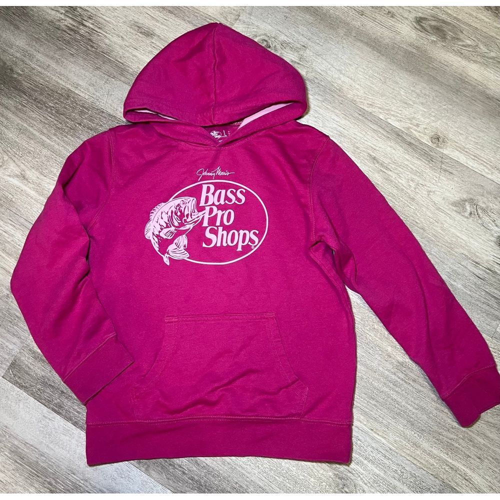 Girls youth Bass pro shop size large pink hoodie